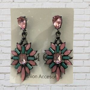 IMCT Fashion Accessories Blue/Pink Hanging Earrings